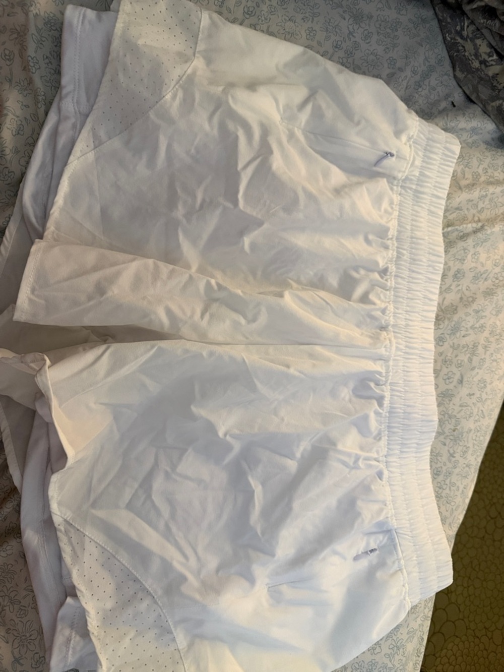 Women's White Athletic Shorts